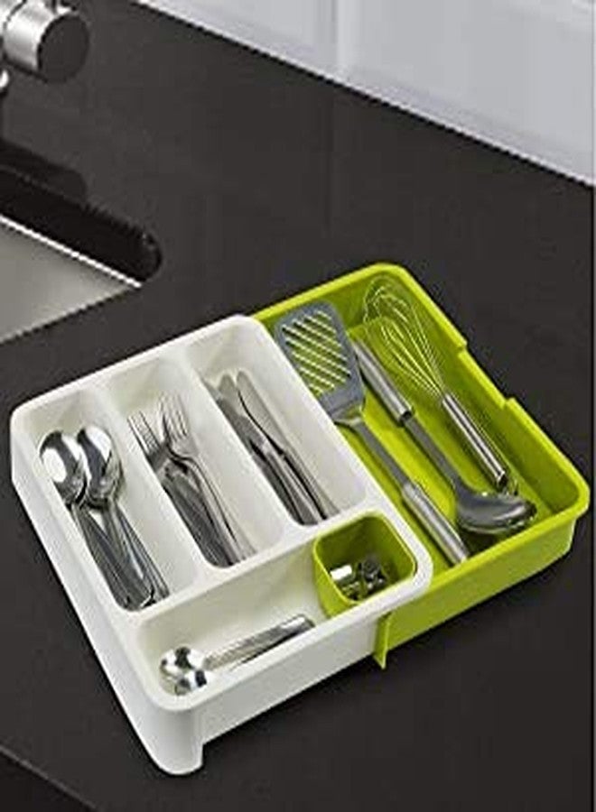 Styxon Drawer Store Expandable Cutlery Tray - Green - Image 5